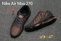 nike air max 270 chaussures de sport garcon black orange